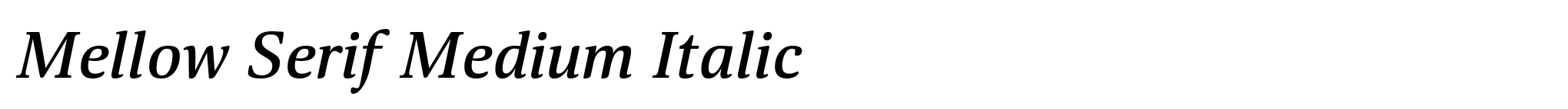 Mellow Serif Medium Italic image